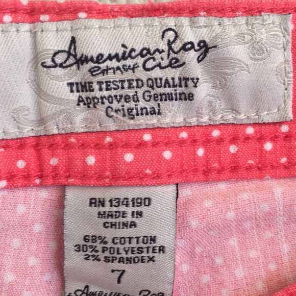 American Rag Coral Polka Dot Shorts - Picture 3 of 4